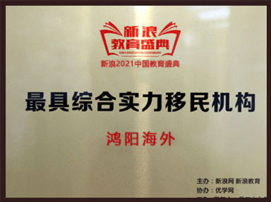 新浪网·2021最具综合实力移民机构	